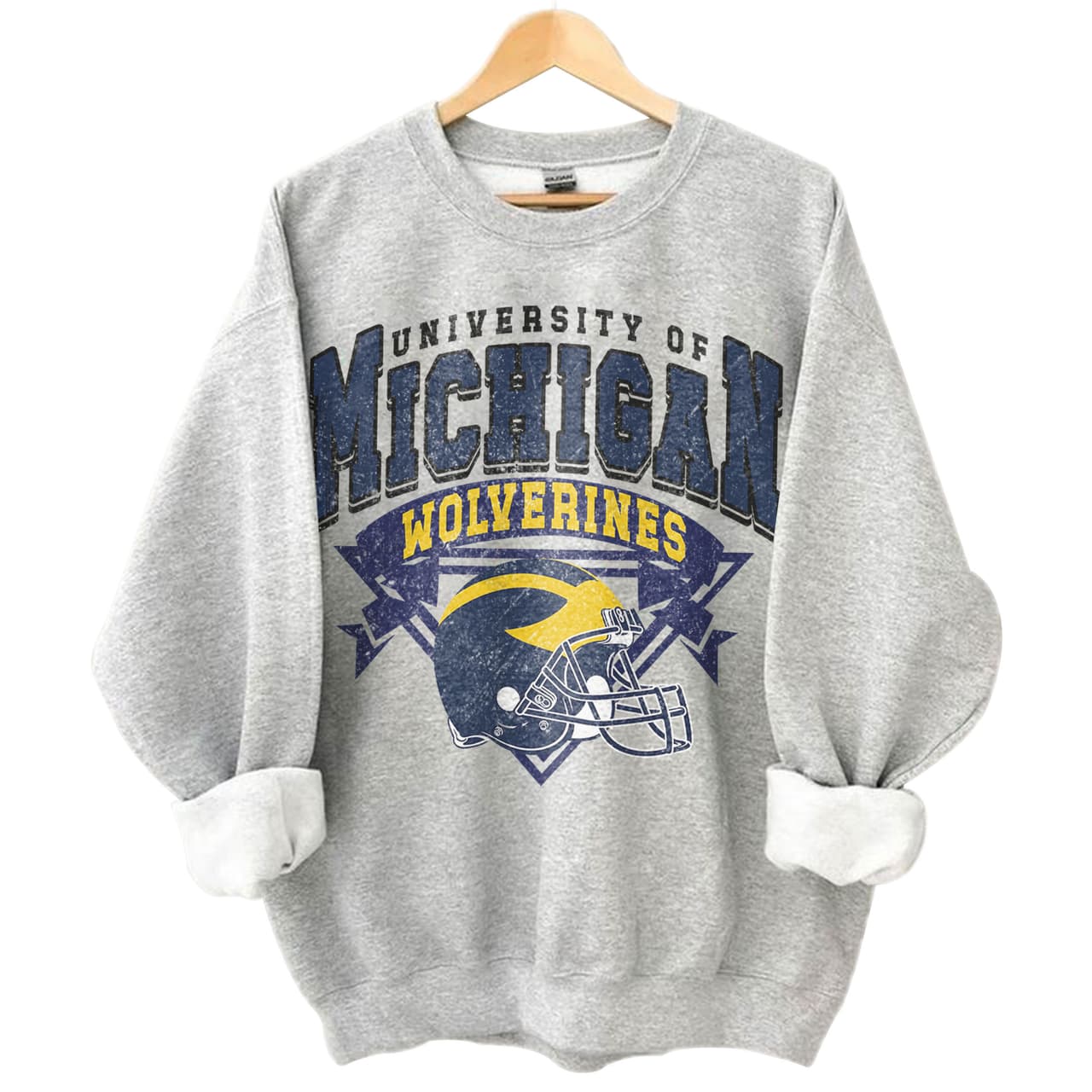 Unisex Michigan Wolverines Vintage NCAA Fútbol Ropa – image 1, Michigan Wolverines Tee, michigan wolverines shirt, michigan wolverines sweatshirt, michigan wolverines hoodie