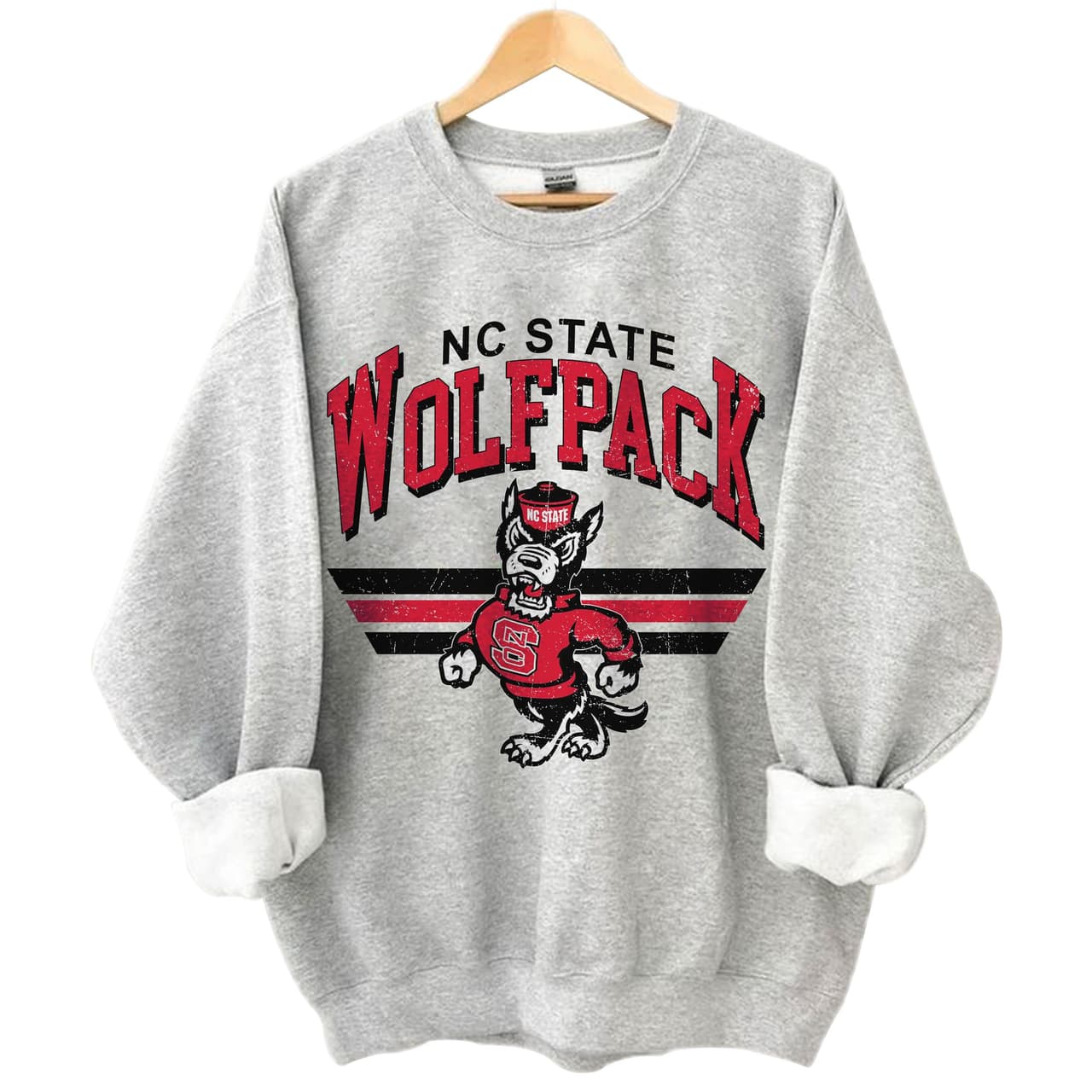 Sudadera Unisex NC State Wolfpack Vintage NCAA Fútbol Algodón – image 1, NC State Wolfpack Tee, NC State Wolfpack Merch, NC State Wolfpack Shirt, NC State Wolfpack Sweatshirt, NC State Wolfpack Hoodie, NC State Wolfpack Clothes
