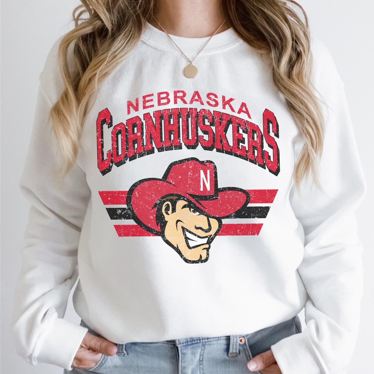 Unisex Nebraska Cornhuskers Vintage Football NCAA Sweatshirt – image 3, Nebraska Cornhuskers Tee, nebraska cornhuskers shirt, nebraska cornhuskers sweatshirt, nebraska cornhuskers hoodie