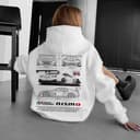 Unisex Oversized GTR R35 NISMO Car Print Hoodie Sweatshirt Comfort Colors 4 small thumbnail