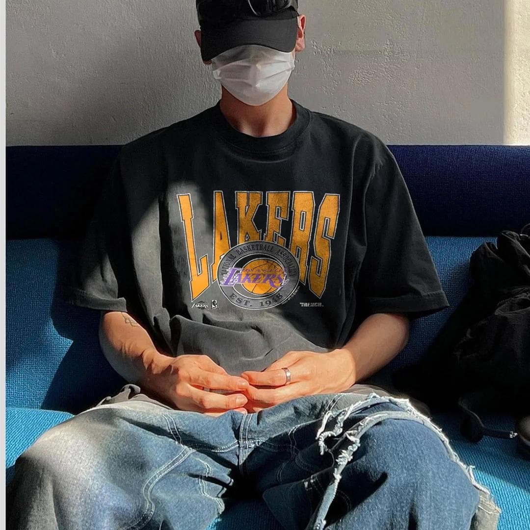 Unisex Retro Champion Lakers T-Shirt, Hoodie & Sweatshirt Gift – image 1, Lakers Tee, Lakers Merch, Lakers Shirt, Lakers Sweatshirt, Lakers Hoodie, Lakers Clothes