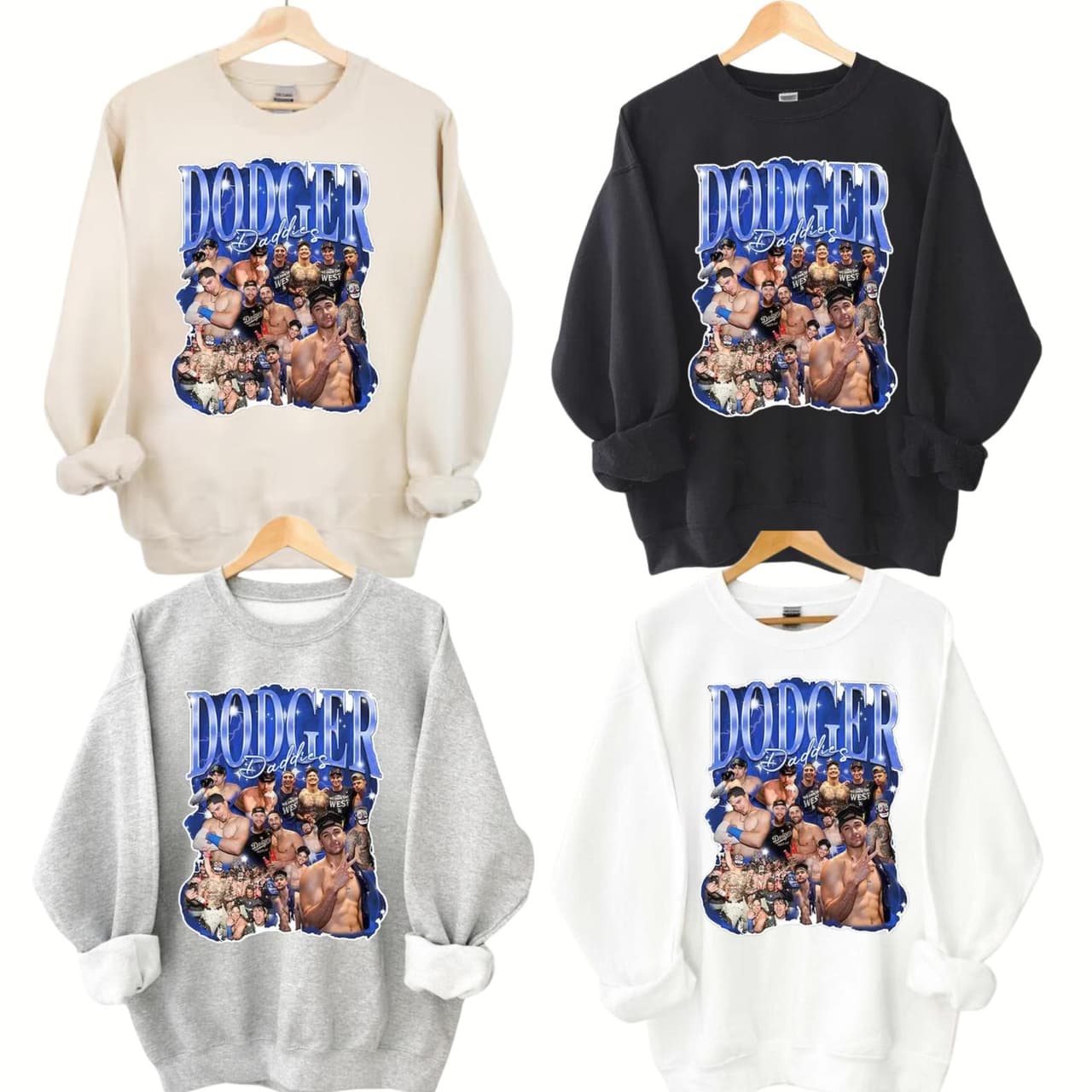 Regalo Unisex de Sudadera & Camiseta Retro de Baseball Dodgers Daddies para Hombres & Mujeres – image 1, LA Dodgers Tee, LA Dodgers Shirt, LA Dodgers Sweatshirt, LA Dodgers Hoodie, LA Dodgers Clothes