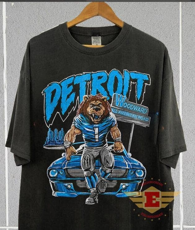 Unisex Vintage Detroit Football T-Shirt - Classic Fit Tee – image 1, Detroit Lions Tee, detroit lions shirt, detroit lions tee shirts, detroit lions football shirt, detroit lions sweat shirt, nflshop lions, lions sweatshirt