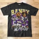 Unisex Vintage Randy Moss Football Graphic Tee, 90s Style Bootleg Merchandise, Ideal Fans Gift 3 small thumbnail