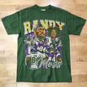 Unisex Vintage Randy Moss Football Graphic Tee, 90s Style Bootleg Merchandise, Ideal Fans Gift 4 small thumbnail