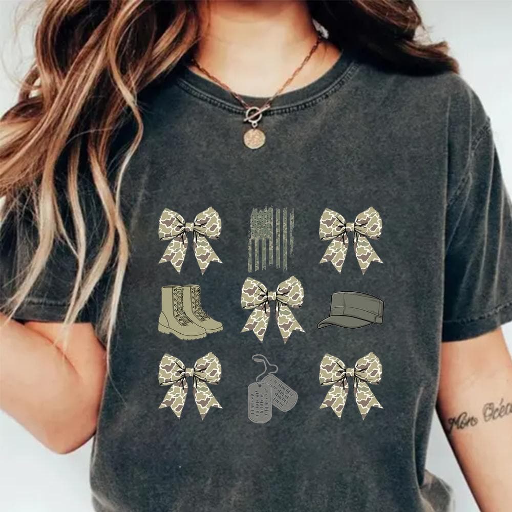 Día de los Veteranos Camo Bow Apreciación Militar: Sudadera, Camiseta, Hoodie – image 2, Camo Bow Military Appreciation Tee, Camo Bow Military Appreciation Merch, Camo Bow Military Appreciation Shirt, Camo Bow Military Appreciation Sweatshirt, Camo Bow Military Appreciation Hoodie, Camo Bow Military Appreciation Clothes
