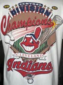 Vintage 1995 Cleveland MLB Campeones Central Camiseta Starter Hecha en USA 2 small thumbnail