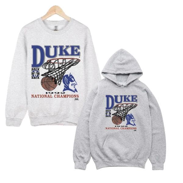 Vintage 90s 1992 Duke Blue Devils Basketball Sweatshirt Hoodie Tee – image 1, Duke Blue Devils Tee, Duke University Tee, duke shirt, duke sweatshirt, duke hoodie