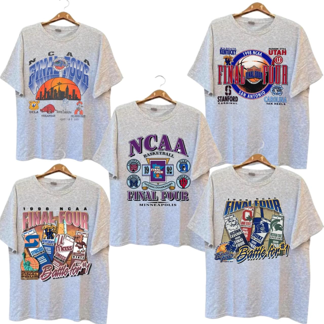 Camiseta Vintage 90s NCAA Final Four All Team Basketball Champions – image 1, Final four shirts, final four t shirts, final four tee shirts, final 4 shirt, Vintage 90S NCAA Final Four