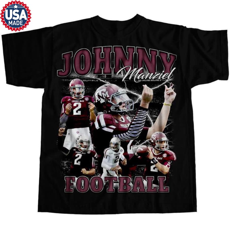 Vintage 90s Johnny Manziel Graphic Oversized 2-Sided Football T-Shirt – image 2, Johnny Manziel Tee, Johnny Manziel Merch, Johnny Manziel Shirt, Johnny Manziel Sweatshirt, Johnny Manziel Hoodie, Johnny Manziel Clothes