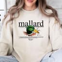 Vintage 90s Mallard Duck Wildlife Unisex Elegant Sweatshirt 2 small thumbnail