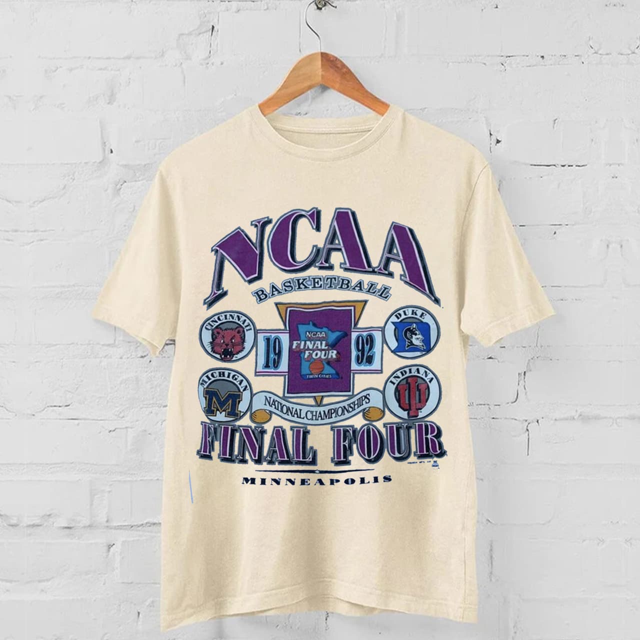 Vintage 90S NCAA Final Four Single Stitch T-Camiseta Championship Final Four Camiseta Gift For NCAA Fan – image 1, Final four shirts, final four t shirts, final four tee shirts, final 4 shirt, Vintage 90S NCAA Final Four