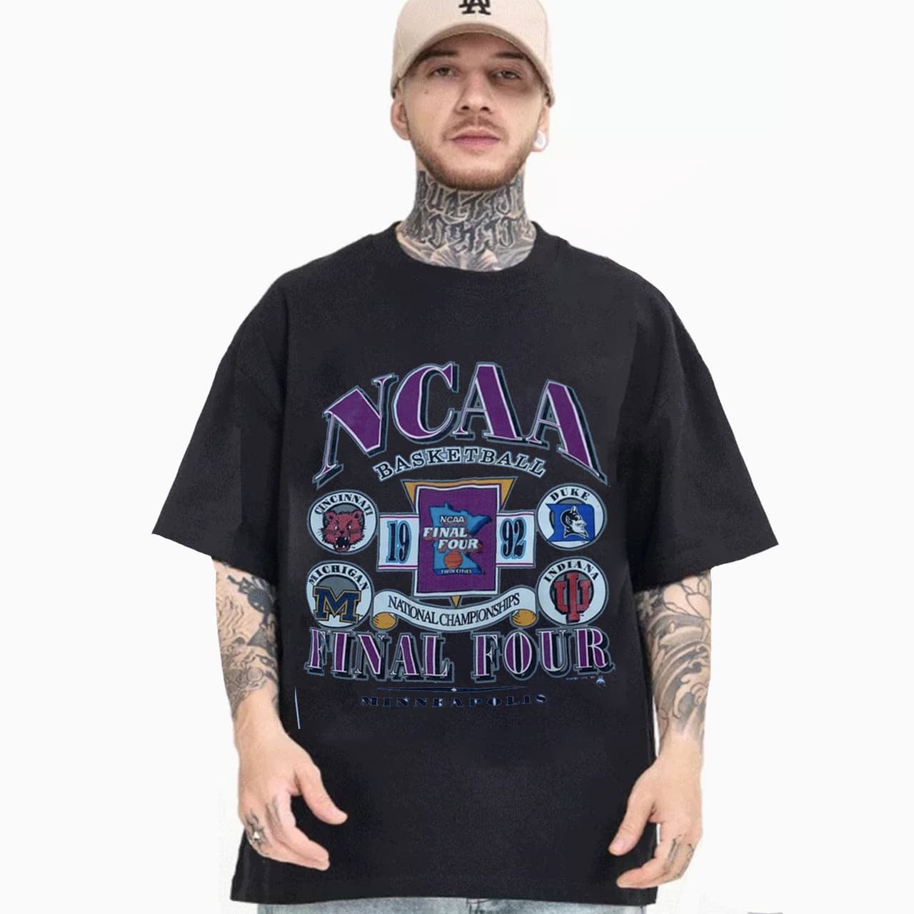 Vintage 90S NCAA Final Four Single Stitch T-Camiseta Championship Final Four Camiseta Gift For NCAA Fan – image 4, Final four shirts, final four t shirts, final four tee shirts, final 4 shirt, Vintage 90S NCAA Final Four
