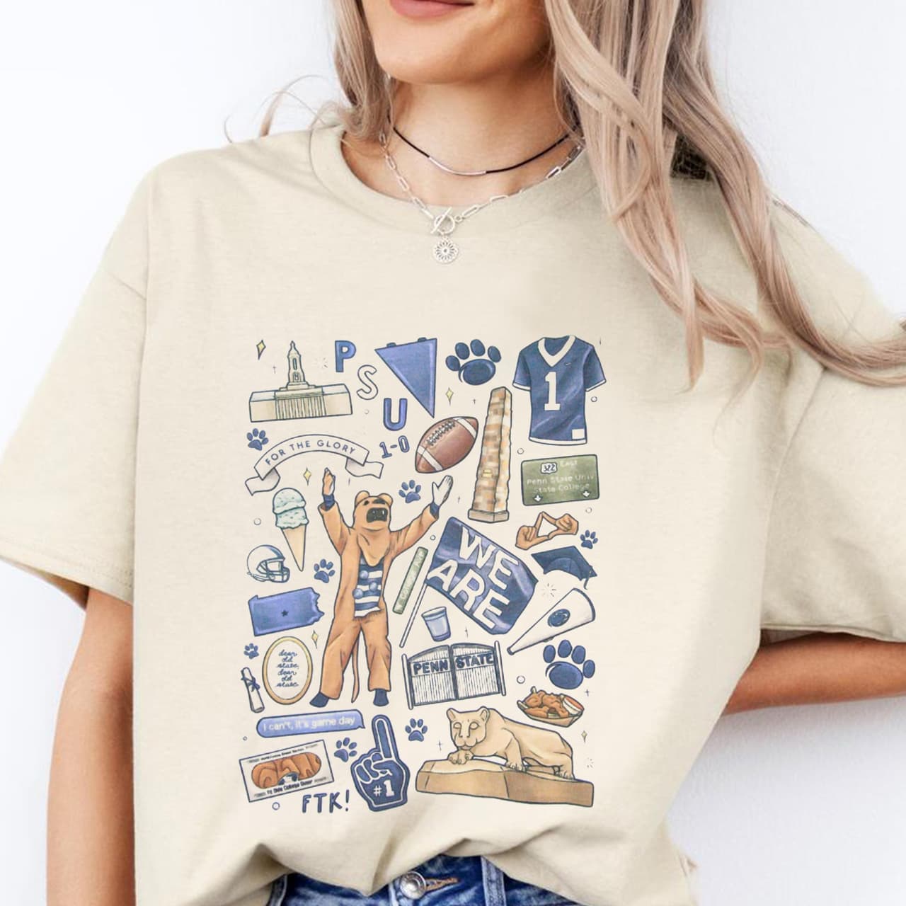 Vintage 90s Penn State NCAA Fan T-Shirt - University Style – image 1, Penn State Nittany Lions Tee, Penn State Nittany Lions shirt, penn state shirt, Penn State Nittany Lions sweatshirt, Penn State Nittany Lions hoodie