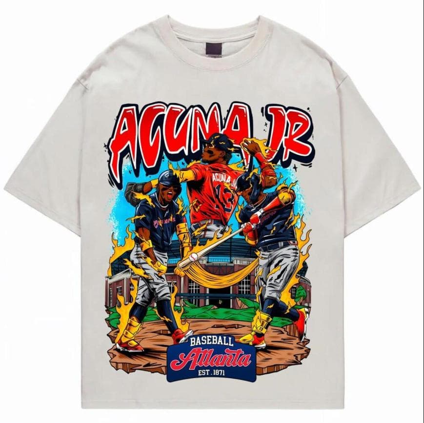 Vintage 90s Ronald Acuna Jr Retro Comics Atlanta Baseball Shirt – image 1, Atlanta Braves Tee, Atlanta Braves Merch, Atlanta Braves Shirt, Atlanta Braves Sweatshirt, Atlanta Braves Hoodie, Atlanta Braves Clothes