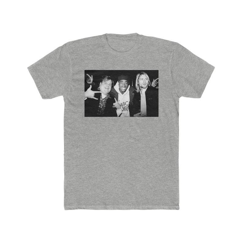 Vintage 90s streetwear hip hop T-shirt, Chris Farley 2pac and Kurt Cobain partying Unisex Men's T-shirt, Hip hop best seller 2pac Sweatshirt, Hoodie, Comfort Colors – image 2, hip hop Tee, hip hop Merch, hip hop Shirt, hip hop Sweatshirt, hip hop Hoodie, hip hop Clothes