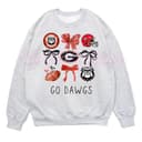 Vintage All Universitaria Fútbol Americano Teams Bows Inspirado Sudadera, Coquette Fútbol Americano Camiseta, Gameday Clásico Hoodie, Vintage Cuello Redondos Sweater 2 small thumbnail