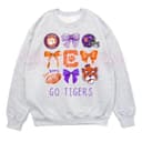 Vintage All Universitaria Fútbol Americano Teams Bows Inspirado Sudadera, Coquette Fútbol Americano Camiseta, Gameday Clásico Hoodie, Vintage Cuello Redondos Sweater 4 small thumbnail