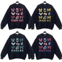 Vintage All Team Football Bows Inspired Crewneck Sweatshirt, Vintage Football Coquette Sweatshirt, Vintage Crewnecks, Coquette Gift For Christmas Unisex Shirt 2 small thumbnail