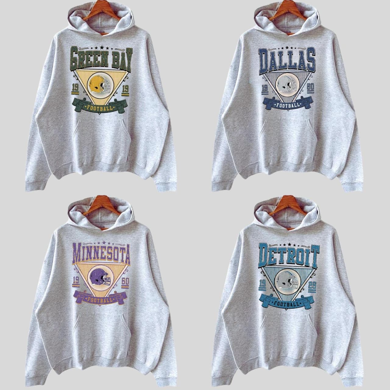 Vintage All Team Football Hoodie Shirt Vintage Football Shirt Unisex Hoodie Gift For Fan Football – image 1, NFL Tee, San Francisco 49ers Tee, Dallas Cowboys Tee, Detroit Lions Tee, Kansas City Chiefs Tee, Tampa Bay Buccaneers Tee, Arizona Cardinals Tee