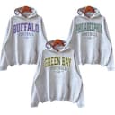 Vintage All Team Football Hoodie with Big Words Logo and Graphic Tees for Football Fans 2 small thumbnail