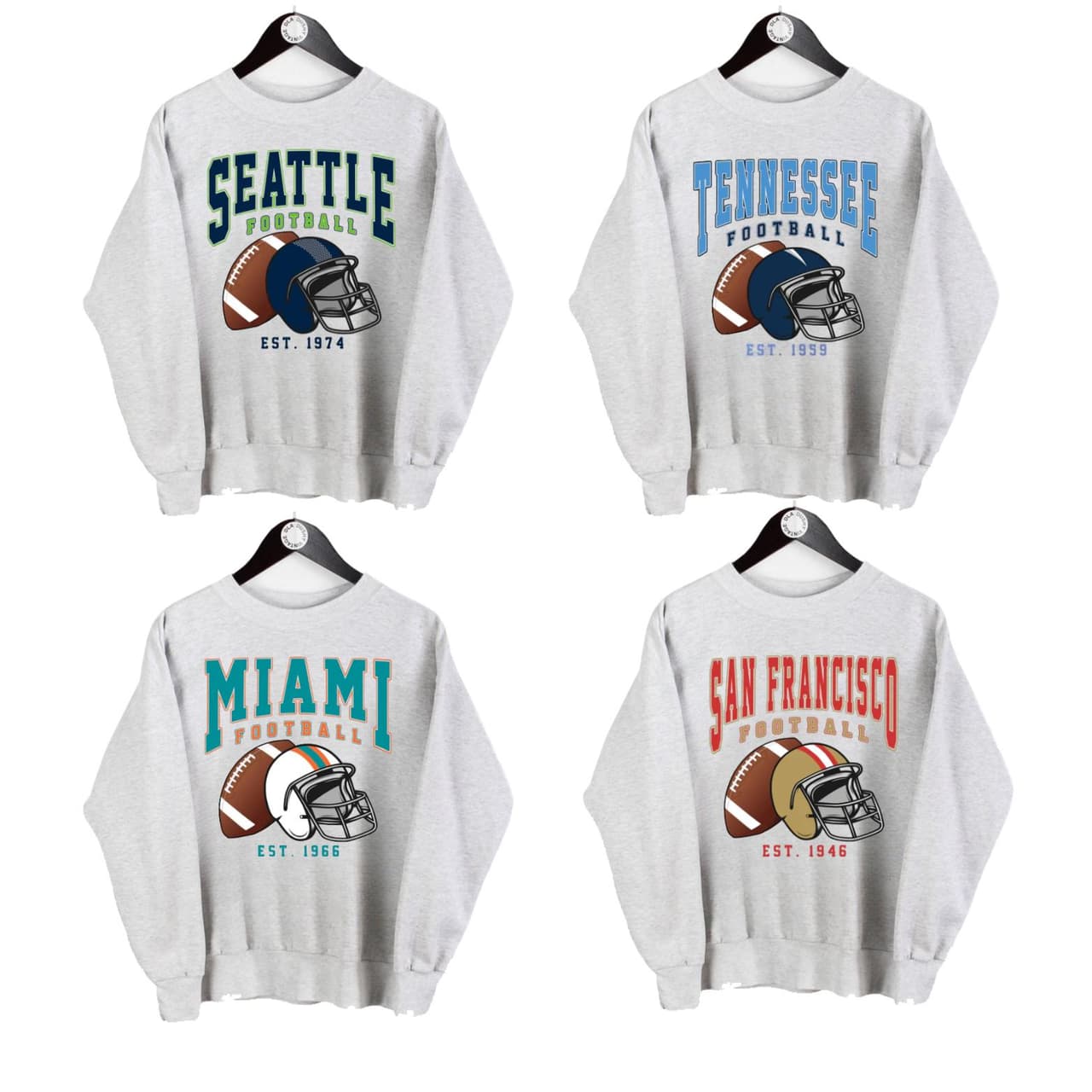 Sudadera Vintage con Logo de Todos los Equipos de Fútbol, Sudadera Retro Hometown Football, Estilo Crewneck – image 1, NFL Tee, San Francisco 49ers Tee, Dallas Cowboys Tee, Detroit Lions Tee, Kansas City Chiefs Tee, Tampa Bay Buccaneers Tee, Arizona Cardinals Tee