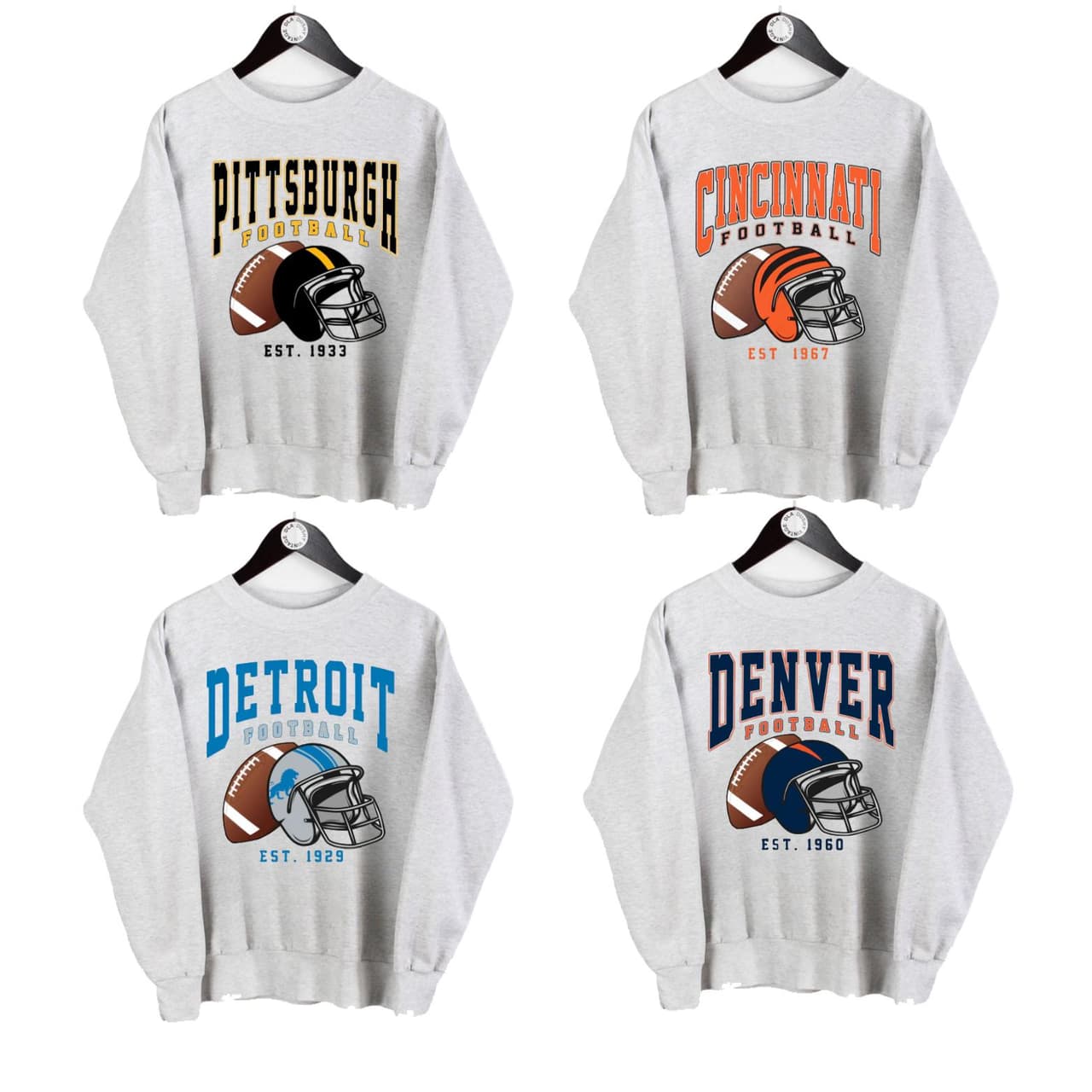Sudadera Vintage con Logo de Todos los Equipos de Fútbol, Sudadera Retro Hometown Football, Estilo Crewneck – image 2, NFL Tee, San Francisco 49ers Tee, Dallas Cowboys Tee, Detroit Lions Tee, Kansas City Chiefs Tee, Tampa Bay Buccaneers Tee, Arizona Cardinals Tee