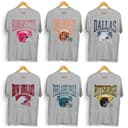Vintage All Team Football T-Shirt - Retro Classic Cotton Tee 1 small thumbnail