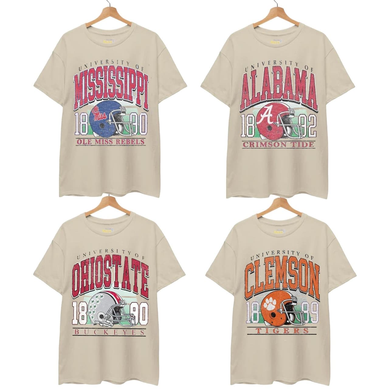 Vintage Todos los Equipos NCAA T-Camiseta, Vintage Universitaria Todos los Equiposs Sudadera, NCAA Hoodie Gifts For Fútbol Americano Fan – image 1, Vintage College Tee, NCAA T-Shirt, Alabama Crimson Tide tshirt, Ohio State Buckeyes tshirt, Texas Longhorns tshirt, Georgia Bulldogs tshirt, Michigan Wolverines tshirt