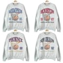 Camiseta vintage de baloncesto todos los equipos, estilo retro 90s, sudaderas gráficas 1 small thumbnail