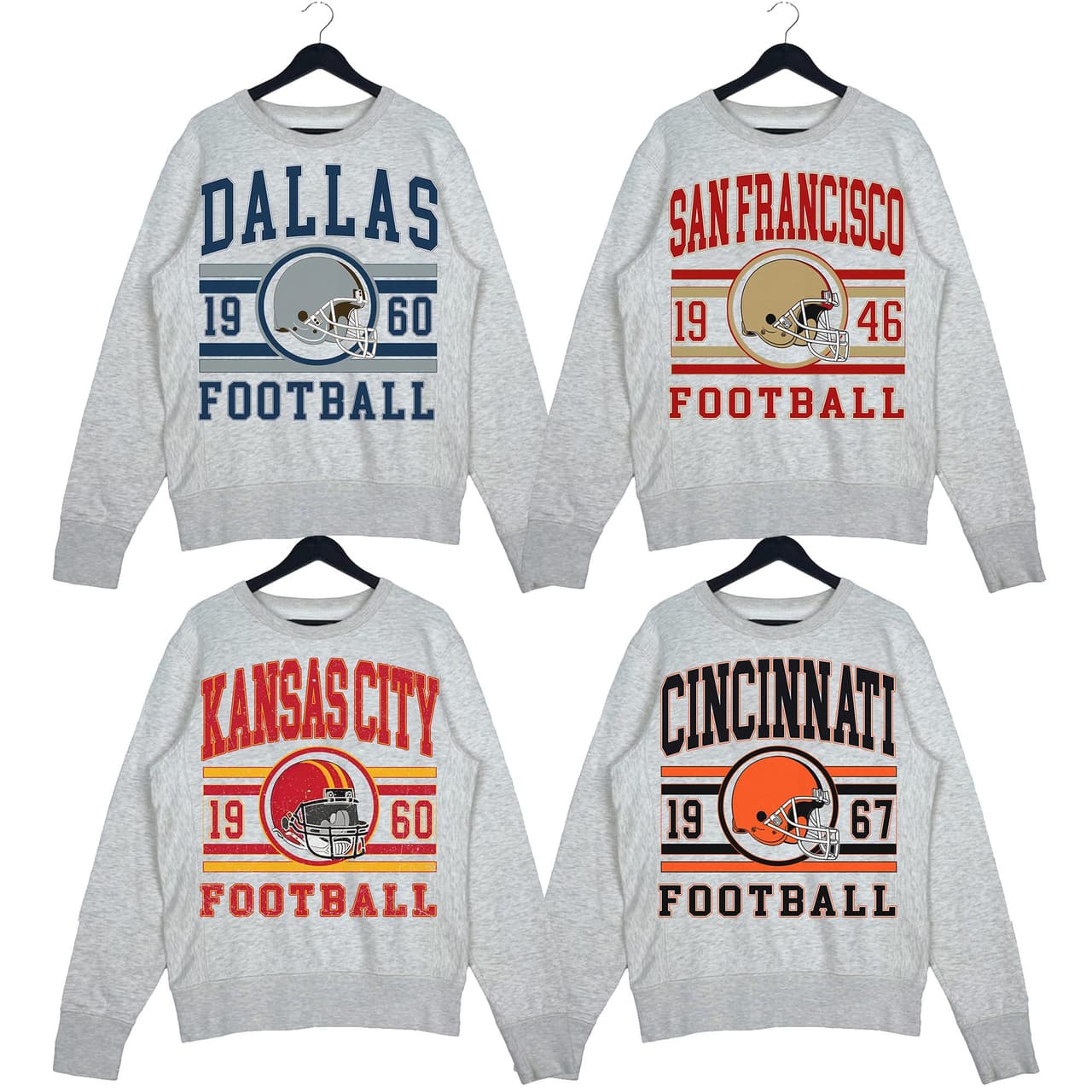 Vintage All Teams Football Collection Crewneck Sweatshirt, Graphic Football Team Tournament Shirt, Gift Football For Fan – image 1, NFL Tee, San Francisco 49ers Tee, Dallas Cowboys Tee, Detroit Lions Tee, Kansas City Chiefs Tee, Tampa Bay Buccaneers Tee, Arizona Cardinals Tee