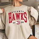 Vintage Atlanta Hawks Sweatshirt T-Shirt Fan Gear Retro 1 small thumbnail