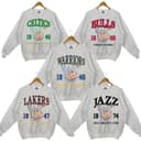Vintage Basketball Sweatshirt, Basketball all Team Sweatshirt Collection, Gift Fans, For Women, For Men. 1 small thumbnail