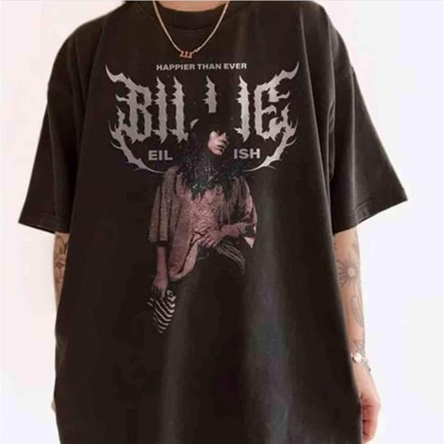 Vintage Billie Eilish Happier Than Ever 2023 Unisex Shirt Gift for Her – image 1, Billie Eilish Tee, Billie Eilish Merch, Billie Eilish Shirt, Billie Eilish Sweatshirt, Billie Eilish Hoodie, Billie Eilish Clothes