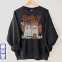 Vintage Bluey Halloween Shirt, Sweatshirt & Hoodie | Spooky Family Fun 2 small thumbnail