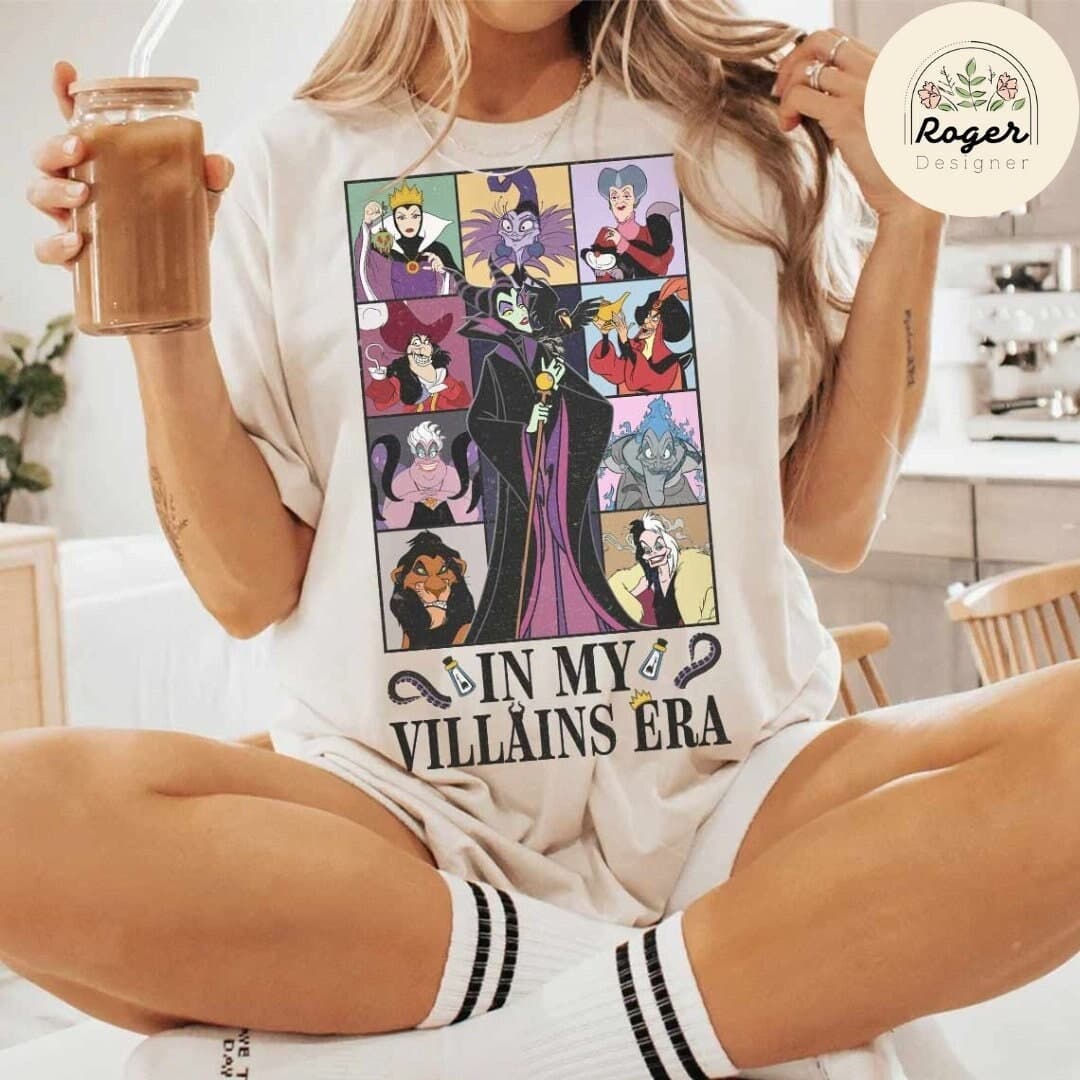 Vintage Cartoon Villains Shirt: Evil Friends Club, Maleficent, Evil Queen, Ursula, Cruella – image 1, Evil Friends Club Tee, Evil Friends Club Merch, Evil Friends Club Shirt, Evil Friends Club Sweatshirt, Evil Friends Club Hoodie, Evil Friends Club Clothes