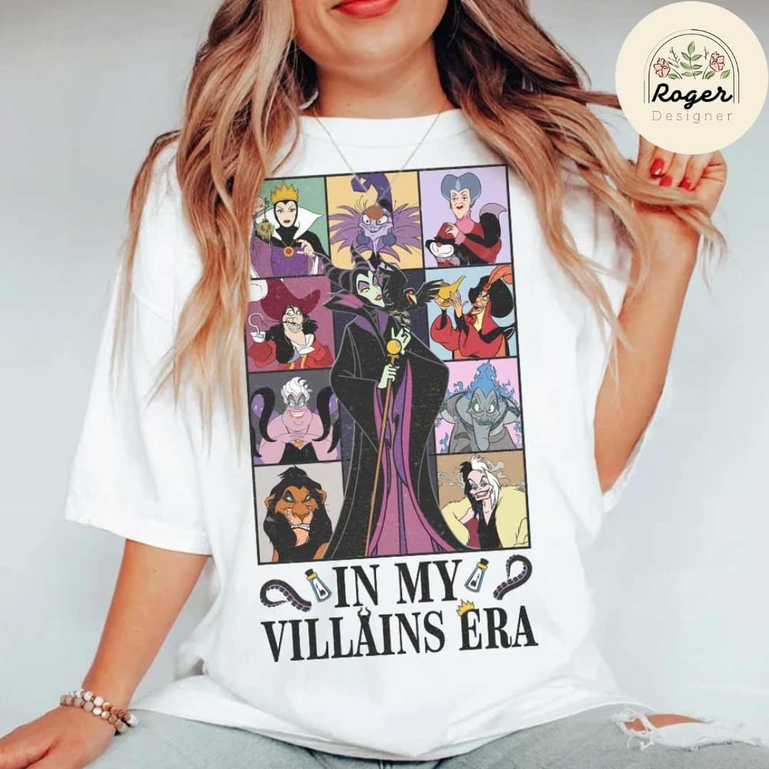 Vintage Cartoon Villains Shirt: Evil Friends Club, Maleficent, Evil Queen, Ursula, Cruella – image 3, Evil Friends Club Tee, Evil Friends Club Merch, Evil Friends Club Shirt, Evil Friends Club Sweatshirt, Evil Friends Club Hoodie, Evil Friends Club Clothes