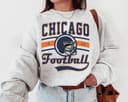 Vintage Chicago Football Crewneck Sweatshirt, Graphic Chiacago Football Shirt, Gift For Football Fan 1 small thumbnail