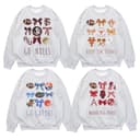 Vintage Universitaria Fútbol Americano Bows Inspirado Cuello Redondo Sudadera, Vintage Fútbol Americano Coquette Camiseta, Vintage Cuello Redondos Hoodie Jersey 2 small thumbnail
