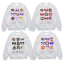 Vintage Universitaria Fútbol Americano Bows Inspirado Cuello Redondo Sudadera, Vintage Fútbol Americano Coquette Camiseta, Vintage Cuello Redondos Hoodie Jersey 3 small thumbnail