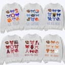 Vintage Universitaria Fútbol Americano Bows Sudadera, Vintage Todos los Equipos NCAA Fútbol Americano Coquette Hoodie, Gameday Coquette Camiseta 1 small thumbnail