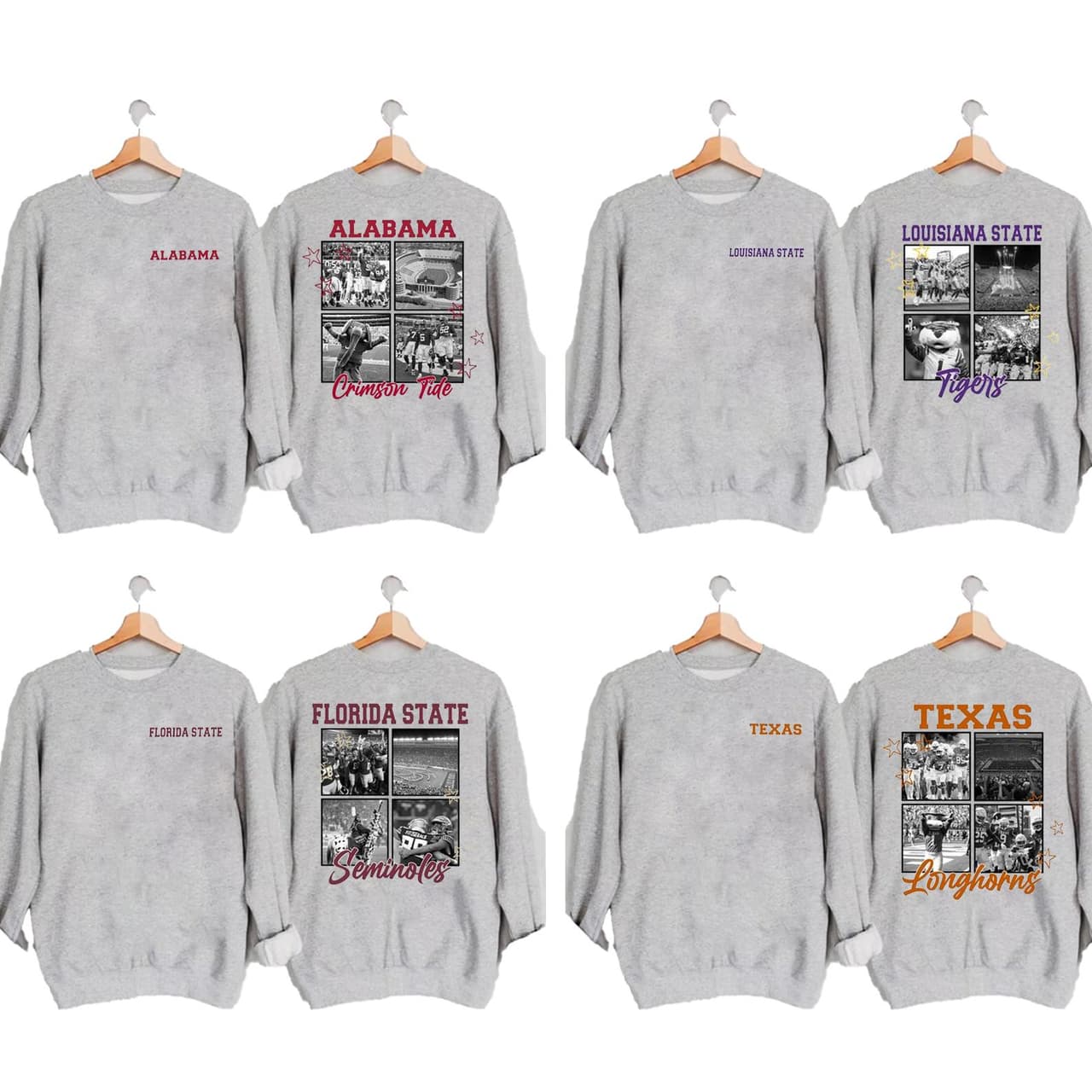 Vintage Collegiate Football Sweatshirt NCAA All Teams Fan Gift – image 1, Vintage College Tee, NCAA T-Shirt, Alabama Crimson Tide tshirt, Ohio State Buckeyes tshirt, Texas Longhorns tshirt, Georgia Bulldogs tshirt, Michigan Wolverines tshirt