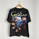 Vintage Coraline T-Shirt | Horror Coraline Doll Halloween Tee 1 small thumbnail