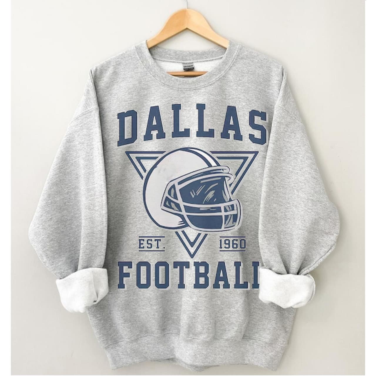 Vintage Dallas Football Crewneck Sweatshirt | Fan Game Day Gift – image 1, Dallas Cowboys Tee, cowboys shirt, cowboys tshirt, dallas cowboy shirt, dallas cowboys dress shirt, dallas cowboys football shirt, shirt dallas cowboys