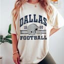 Vintage Dallas Football Crewneck T-Shirt - Regalo para Fans, Día de Partido 1 small thumbnail
