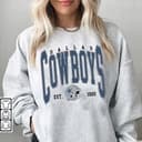Vintage Dallas Football Sweatshirt, Dallas Crewneck Sweatshirt, Cowboy Crewneck Sweatshirt Sweatshirt, Hoodie, Comfort Colors 3 small thumbnail