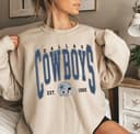 Vintage Dallas Football Sweatshirt, Dallas Crewneck Sweatshirt, Cowboy Crewneck Sweatshirt Sweatshirt, Hoodie, Comfort Colors 4 small thumbnail