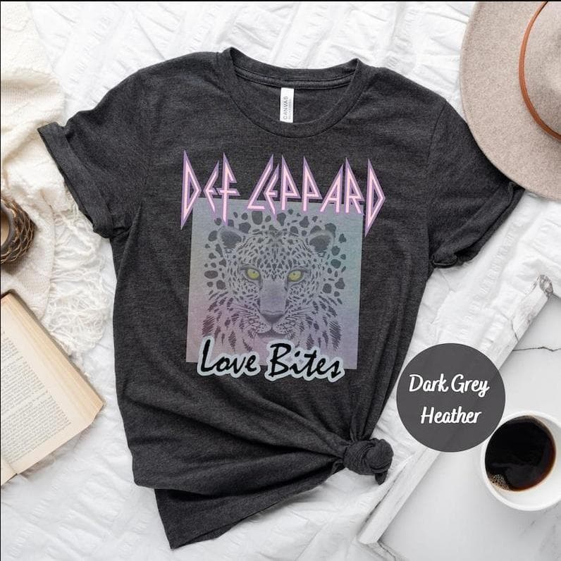 Vintage Def Leppard Love Bites T-Shirt – Graphic Rock Band Tee Gift – image 1, Def Leppard Tee, Def Leppard Merch, Def Leppard Shirt, Def Leppard Sweatshirt, Def Leppard Hoodie, Def Leppard Clothes
