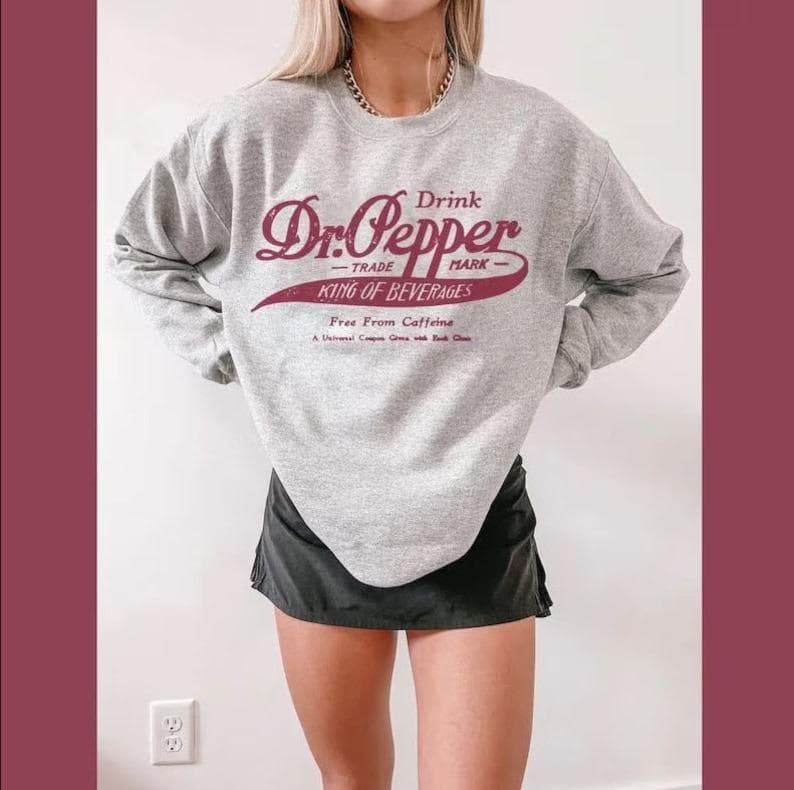 Vintage Dr Pepper Hoodie & Sweatshirt - 3 Options Unisex Classic Shirt – image 2, Dr Pepper Tee, Dr Pepper Merch, Dr Pepper Shirt, Dr Pepper Sweatshirt, Dr Pepper Hoodie, Dr Pepper Clothes