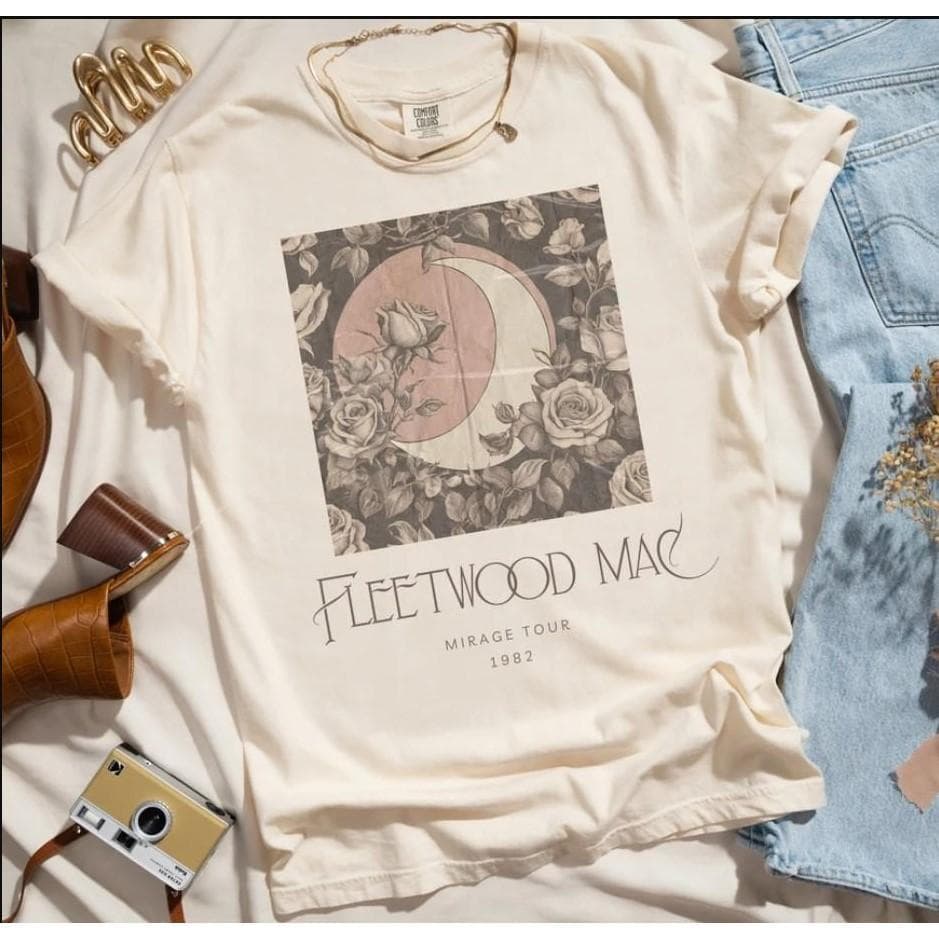 Vintage Fleetwood Mac Band T-Shirt Retro Mirage Rock Music Tee Gift – image 1, Fleetwood Mac Band Tee, Fleetwood Mac Band Merch, Fleetwood Mac Band Shirt, Fleetwood Mac Band Sweatshirt, Fleetwood Mac Band Hoodie, Fleetwood Mac Band Clothes